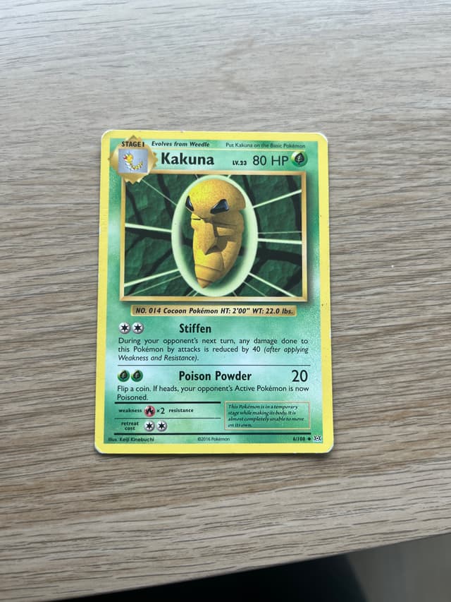 Kakuna Pokémon Trading Card (XY Evolutions set) - AI says Real