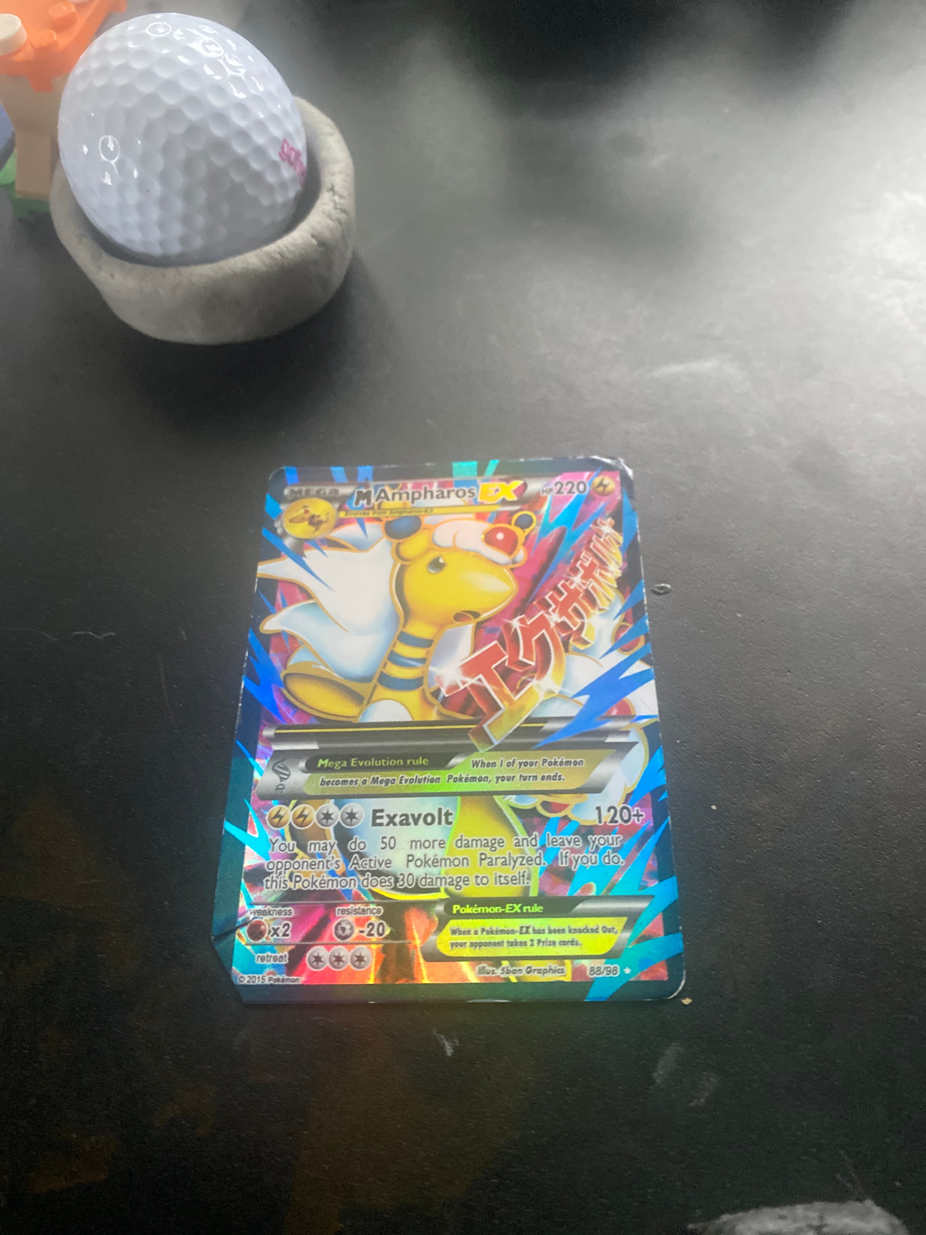 M Ampharos-EX (Ancient Origins 88/98) Pokémon Trading Card - AI says Fake - Image 1