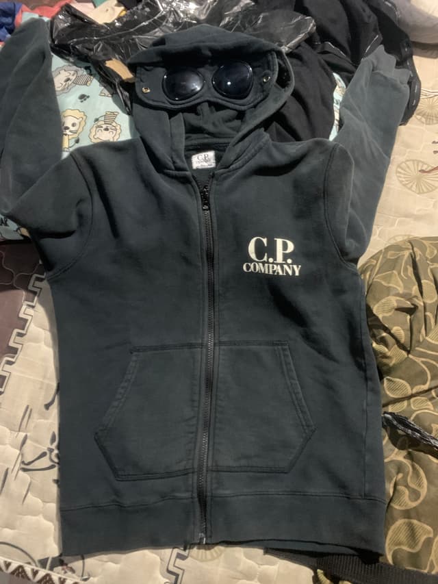 C.P. Company Full-Zip Goggle Hood Hoodie - AI says Real