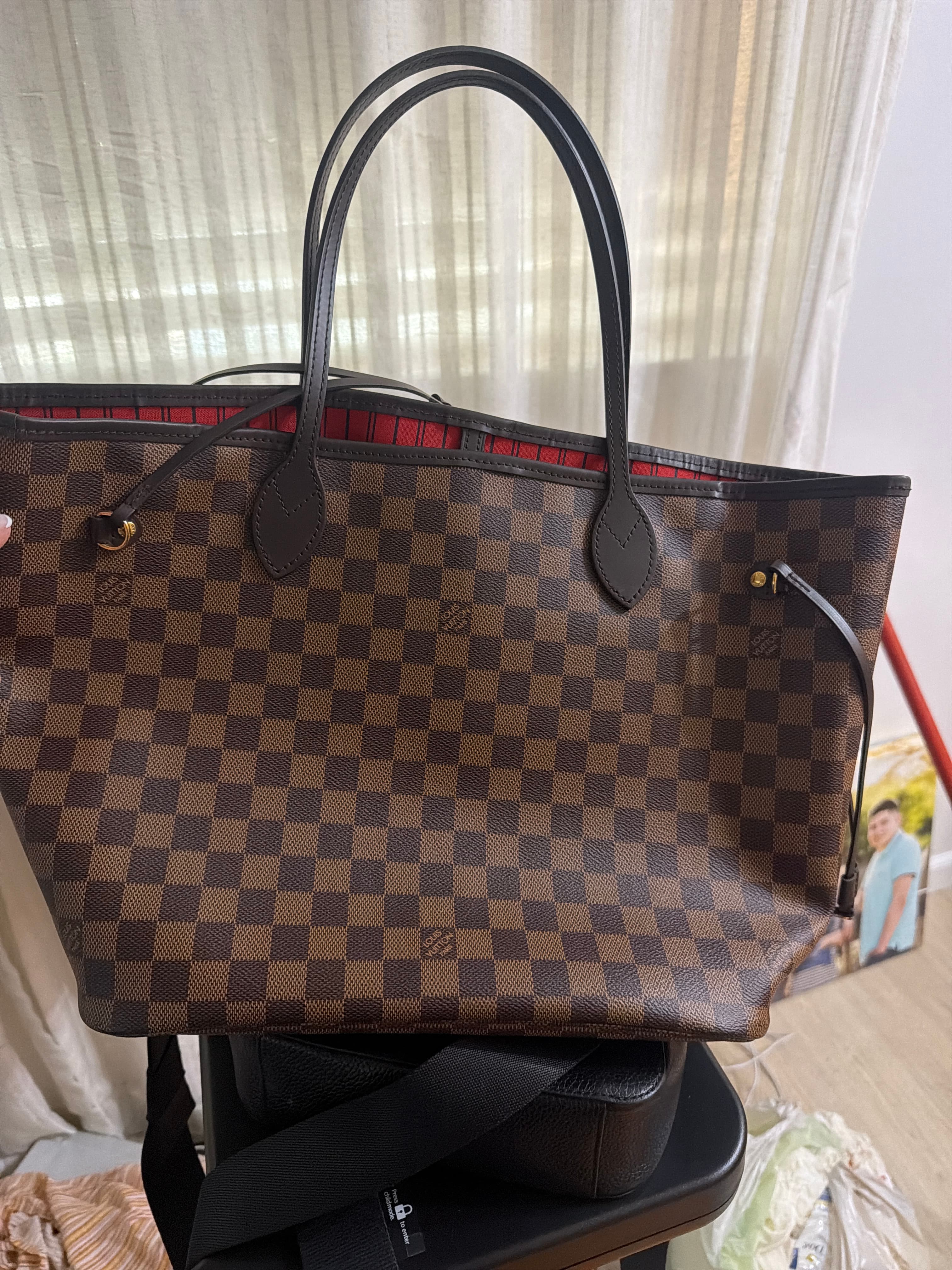 Louis Vuitton Damier Ebene Neverfull MM - AI says Real - Image 1