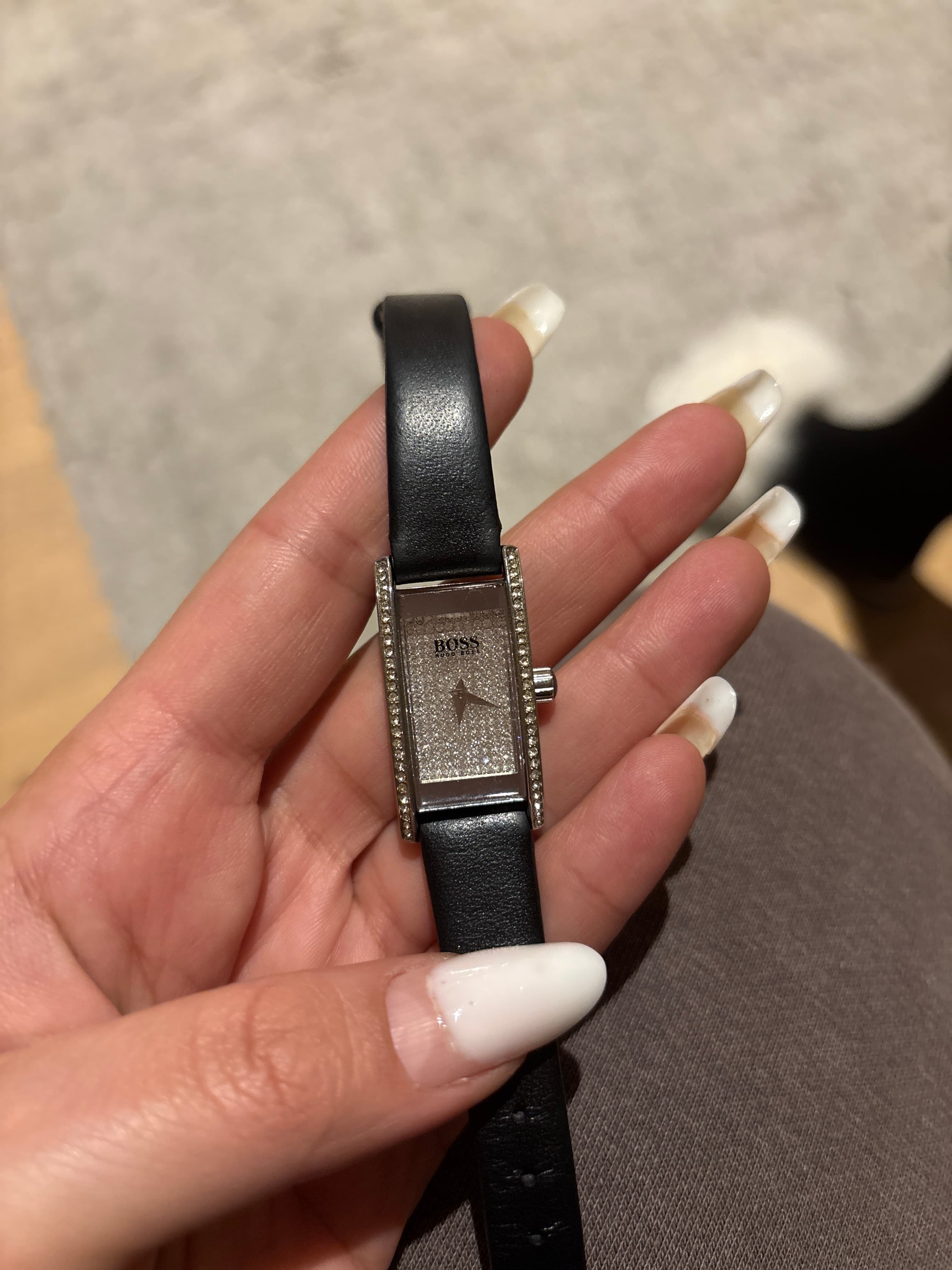 Hugo Boss Women's Rectangular Glitter Dial Watch - AI says Real - Image 1