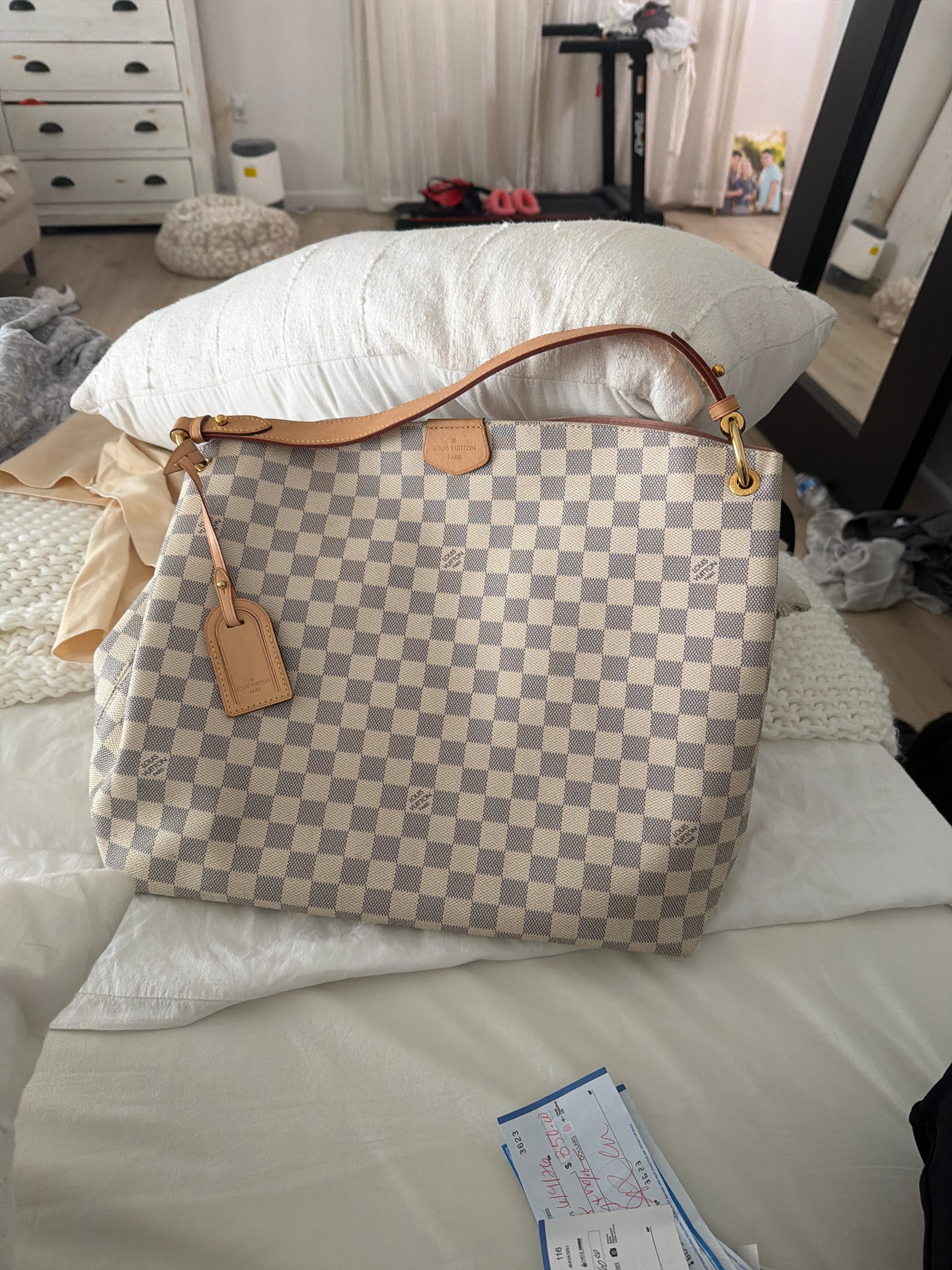 Louis Vuitton Graceful MM in Damier Azur - AI says Fake - Image 1