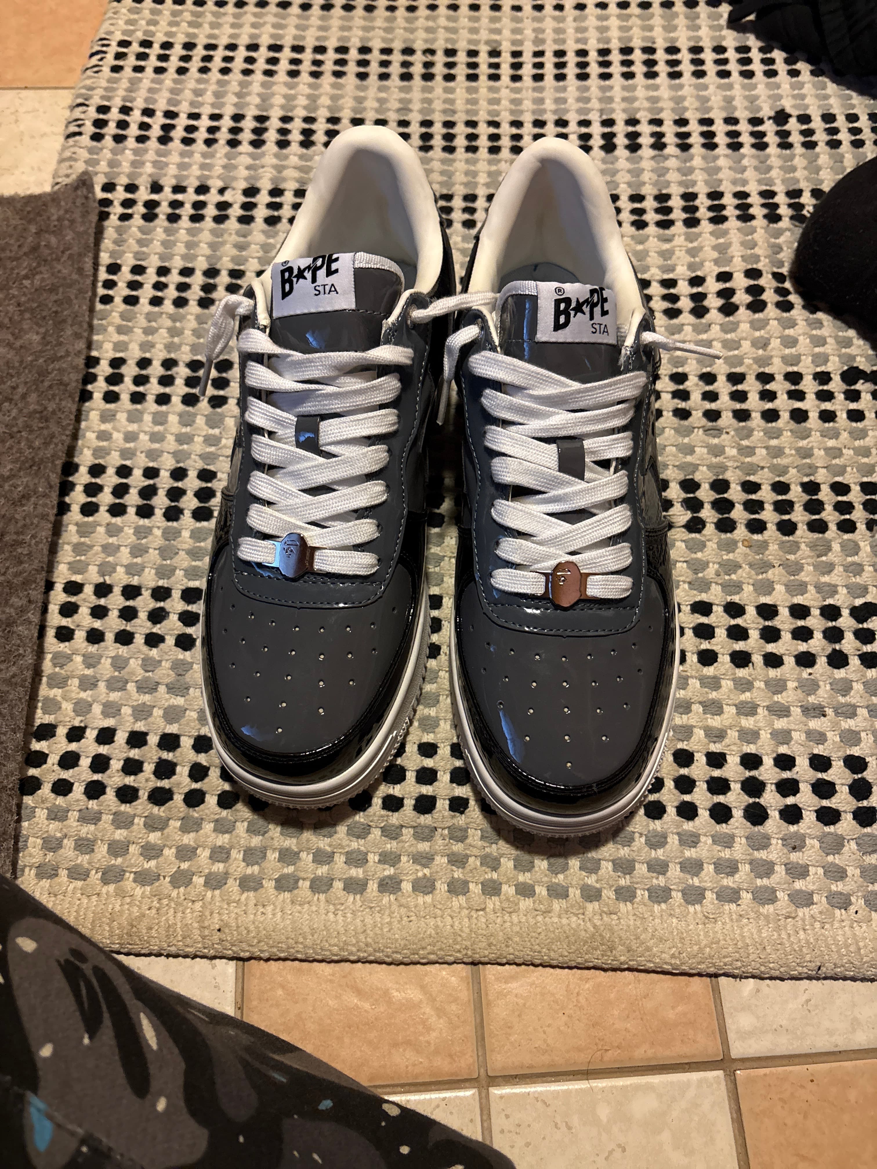 BAPE Bapesta Low Sneakers (Patent Leather Black) - AI says Real - Image 1