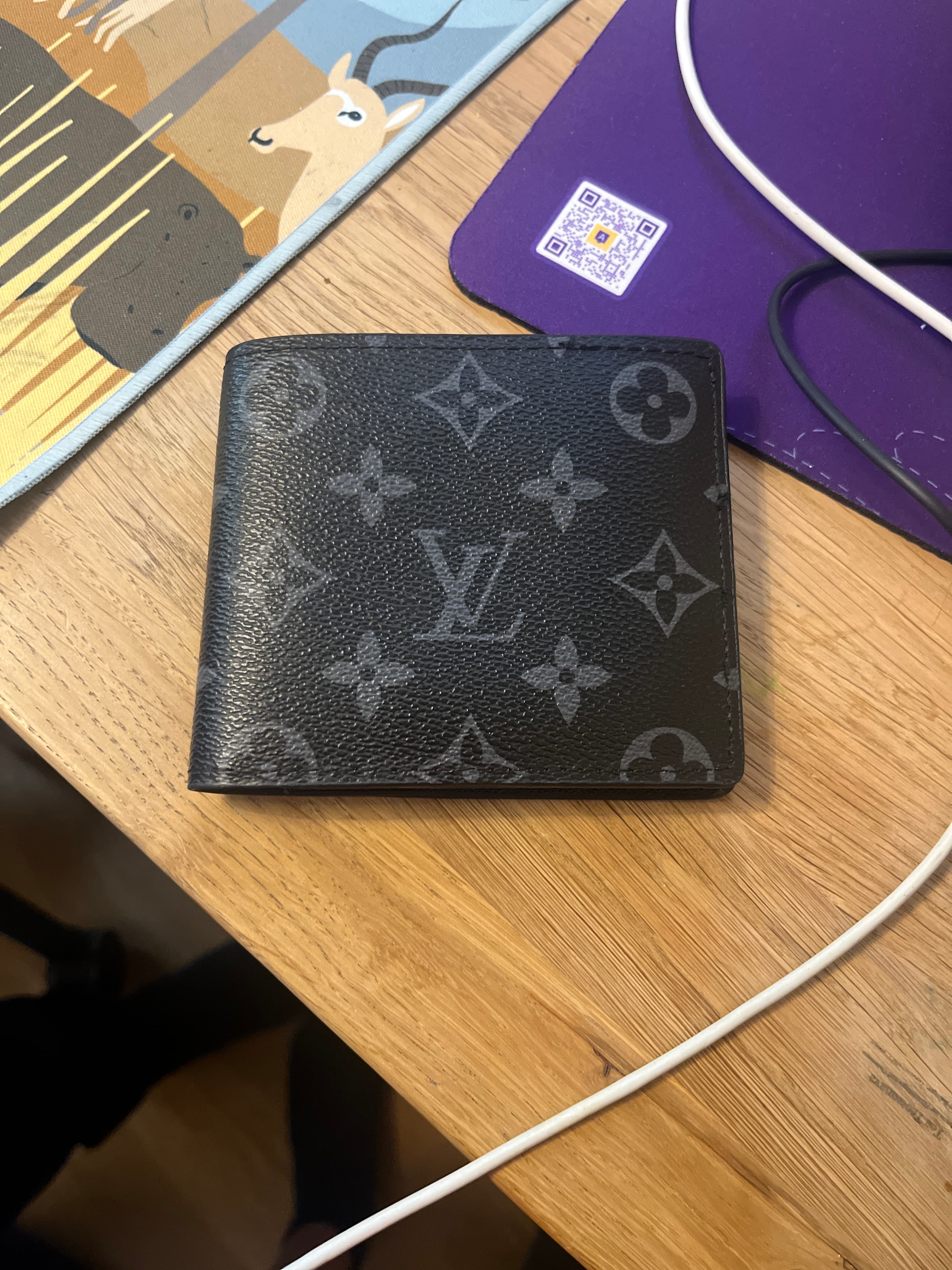 Louis Vuitton Monogram Eclipse Wallet - AI says Fake - Image 1