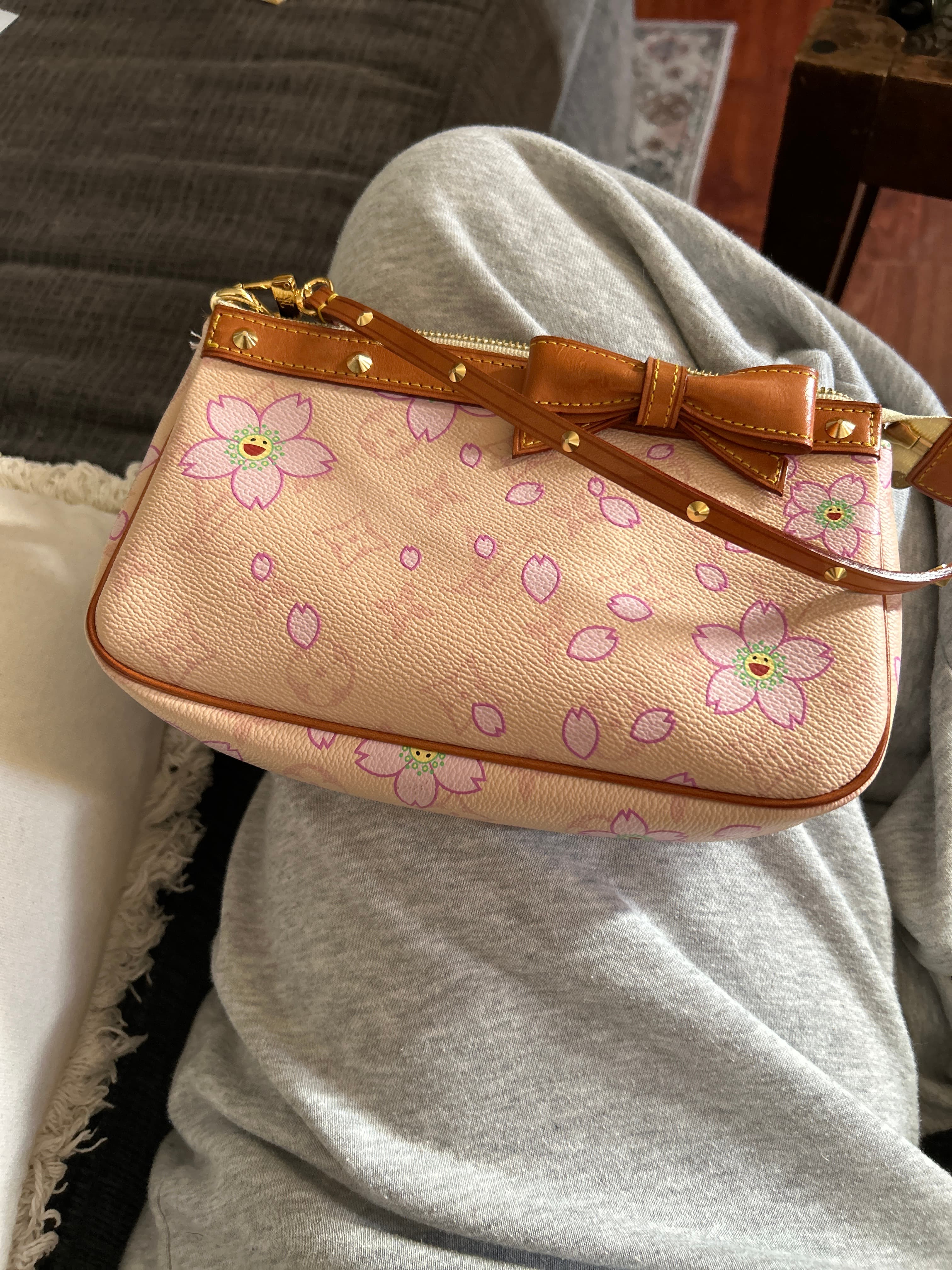 Louis Vuitton x Takashi Murakami Cherry Blossom Pochette Accessoires - AI says Fake - Image 1