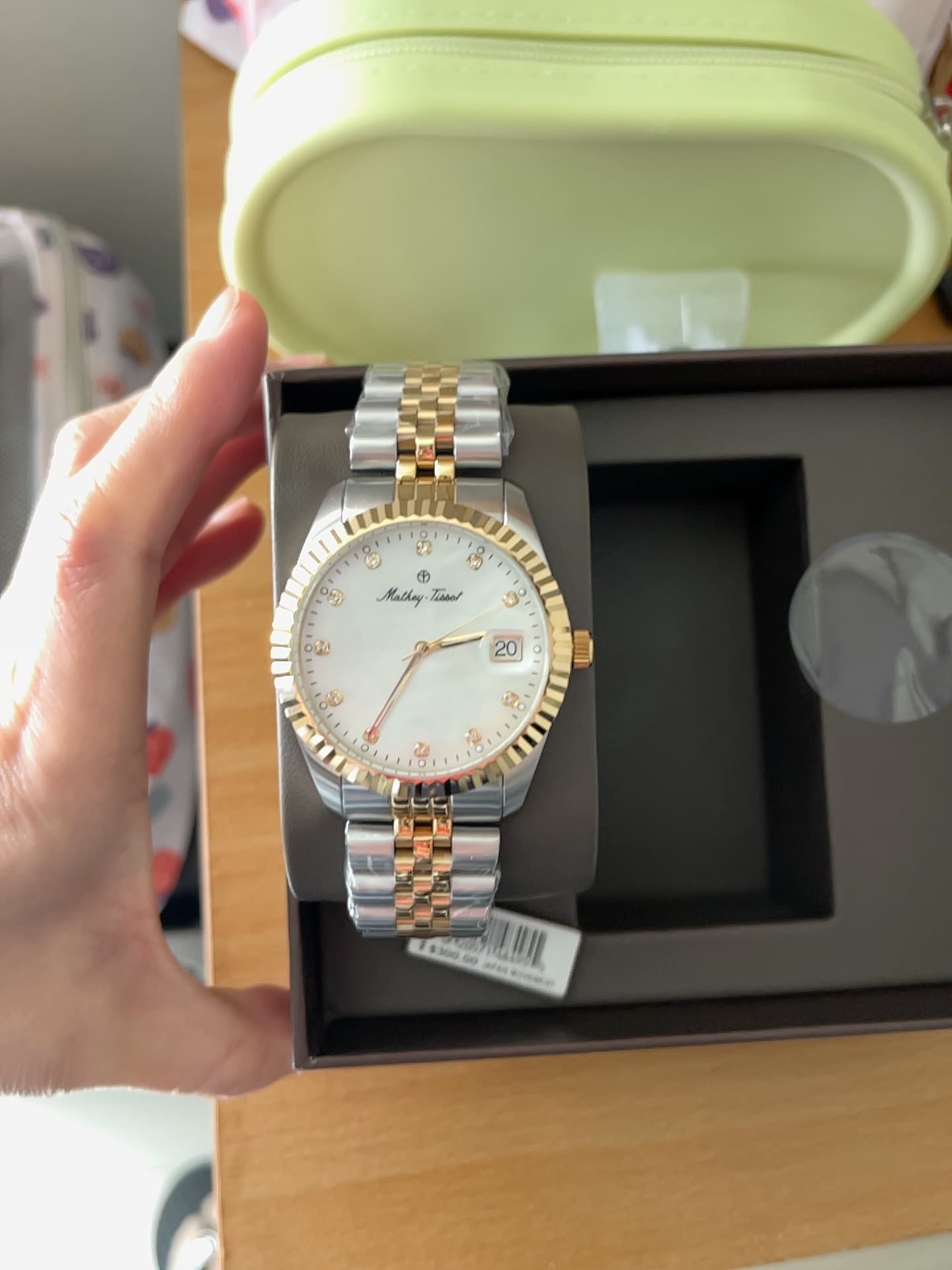 Mathey-Tissot Two-Tone Women's Watch with Mother of Pearl Dial - AI says Real - Image 1