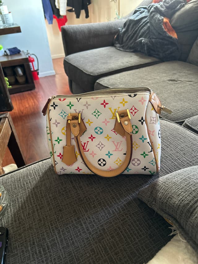 Louis Vuitton Monogram Multicolore Speedy 30 (White) - AI says Fake