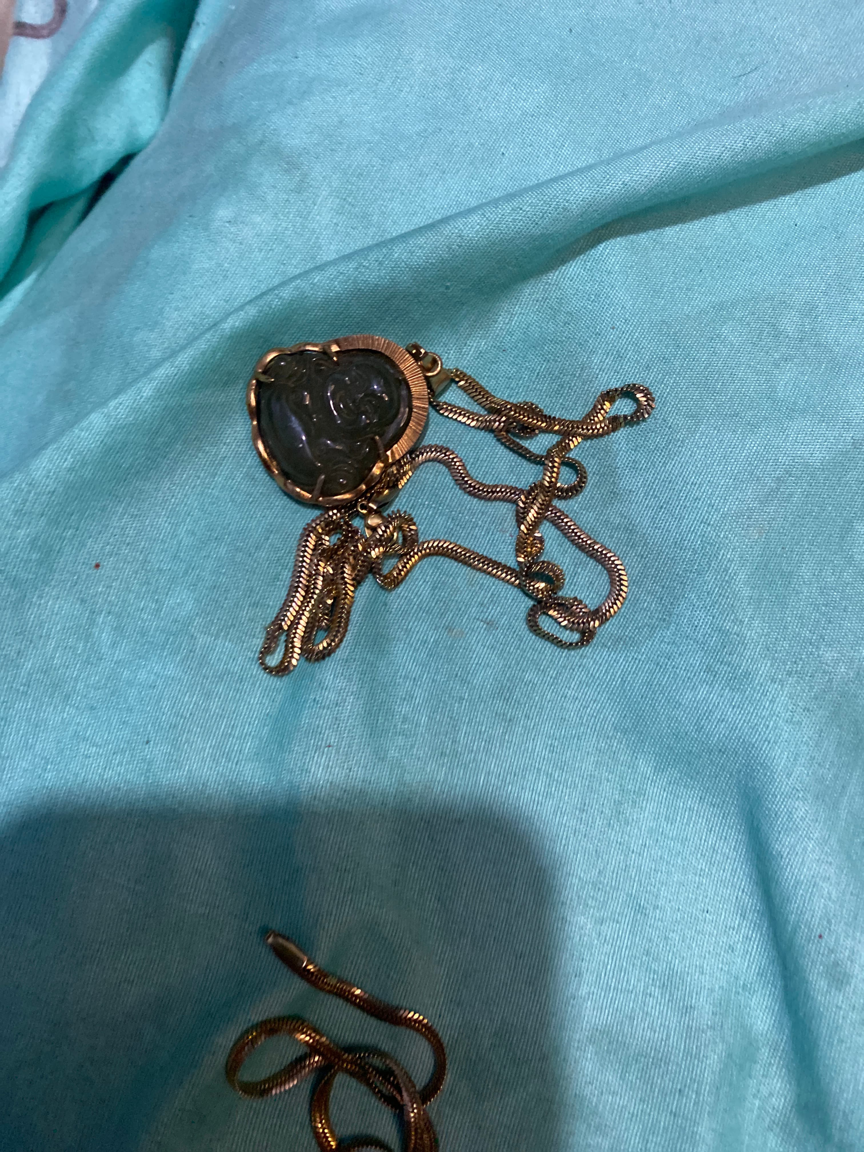 Jade Buddha Pendant Necklace - AI says Real - Image 1