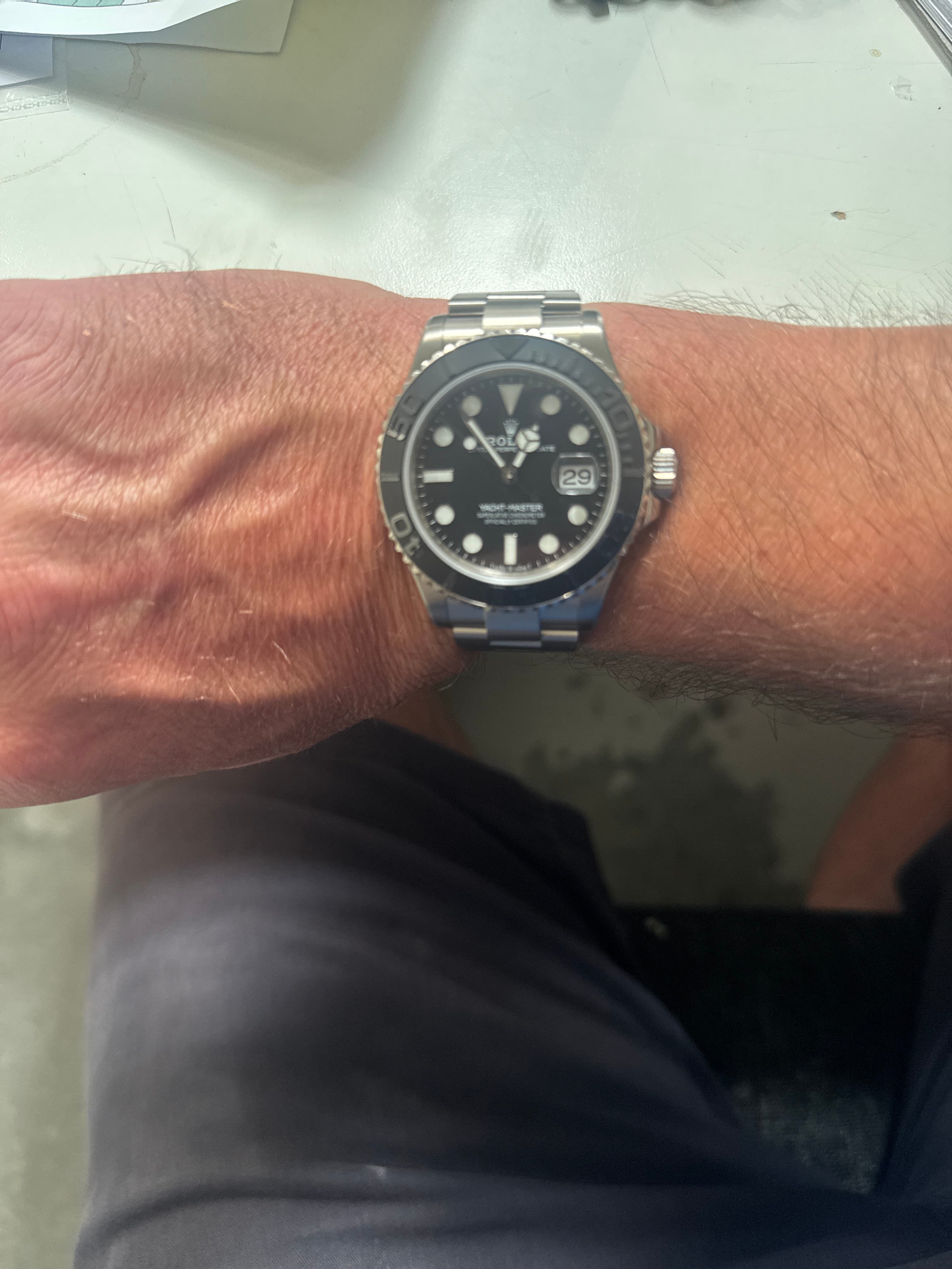 Rolex Yacht-Master (Black Dial, Steel Bracelet) - AI says Fake - Image 1