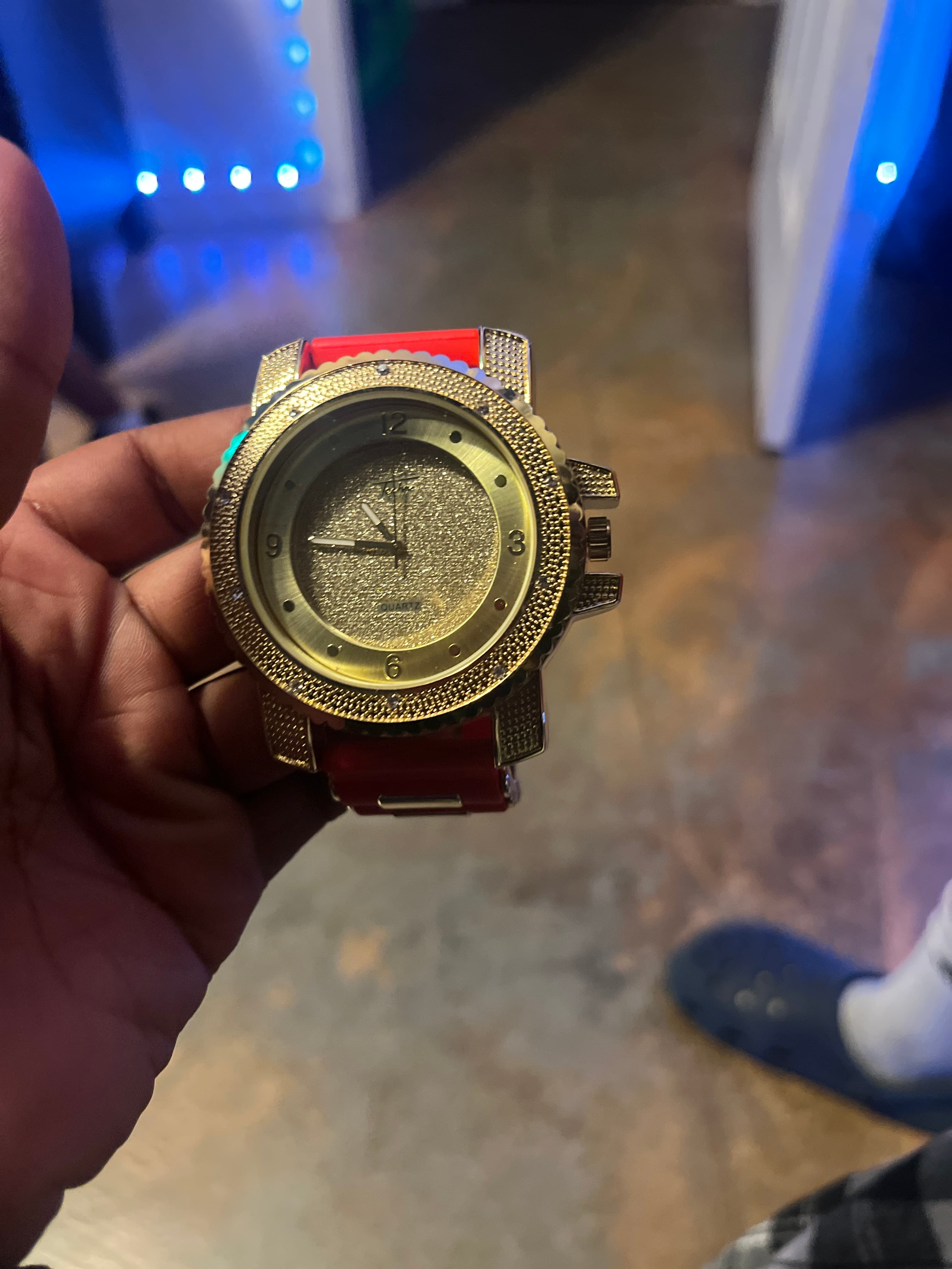Hip-Hop / Bling Style Fashion Watch (likely Joe Rodeo, Techno Master, or similar brand) - AI says Real - Image 1