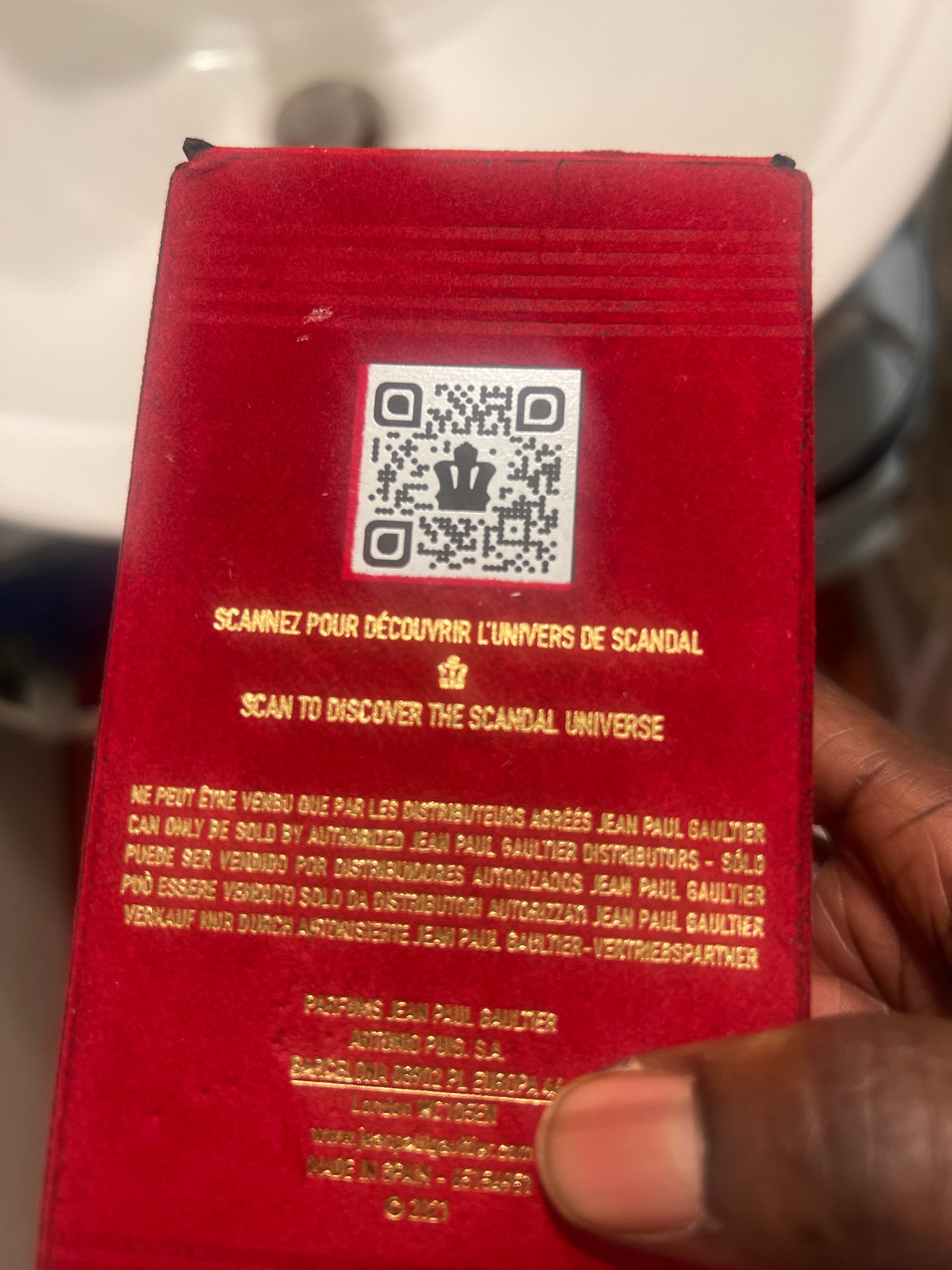 Jean Paul Gaultier Scandal fragrance packaging - AI says Real - Image 1