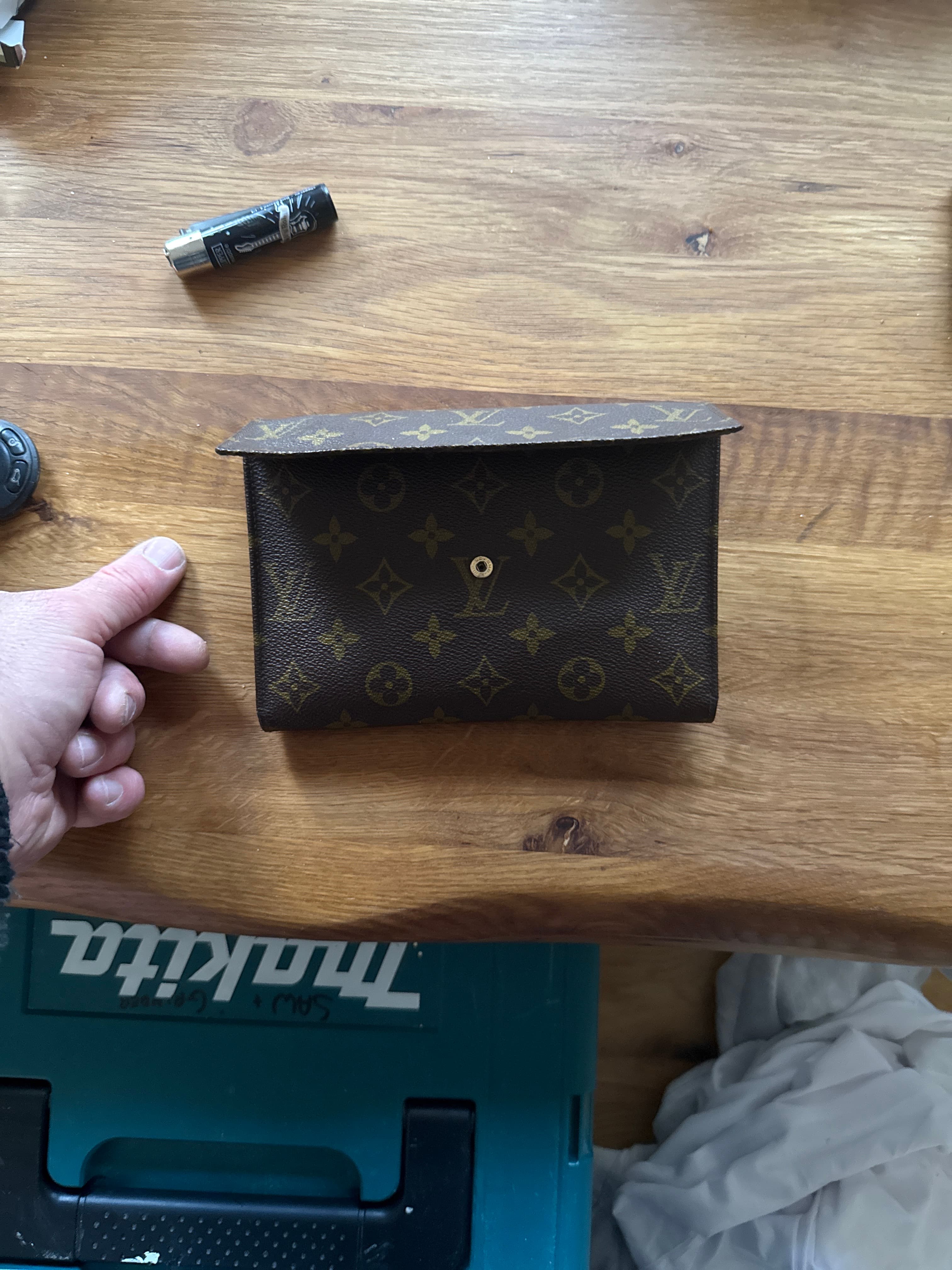 Louis Vuitton Monogram Canvas Envelope Wallet/Clutch - AI says Fake - Image 1