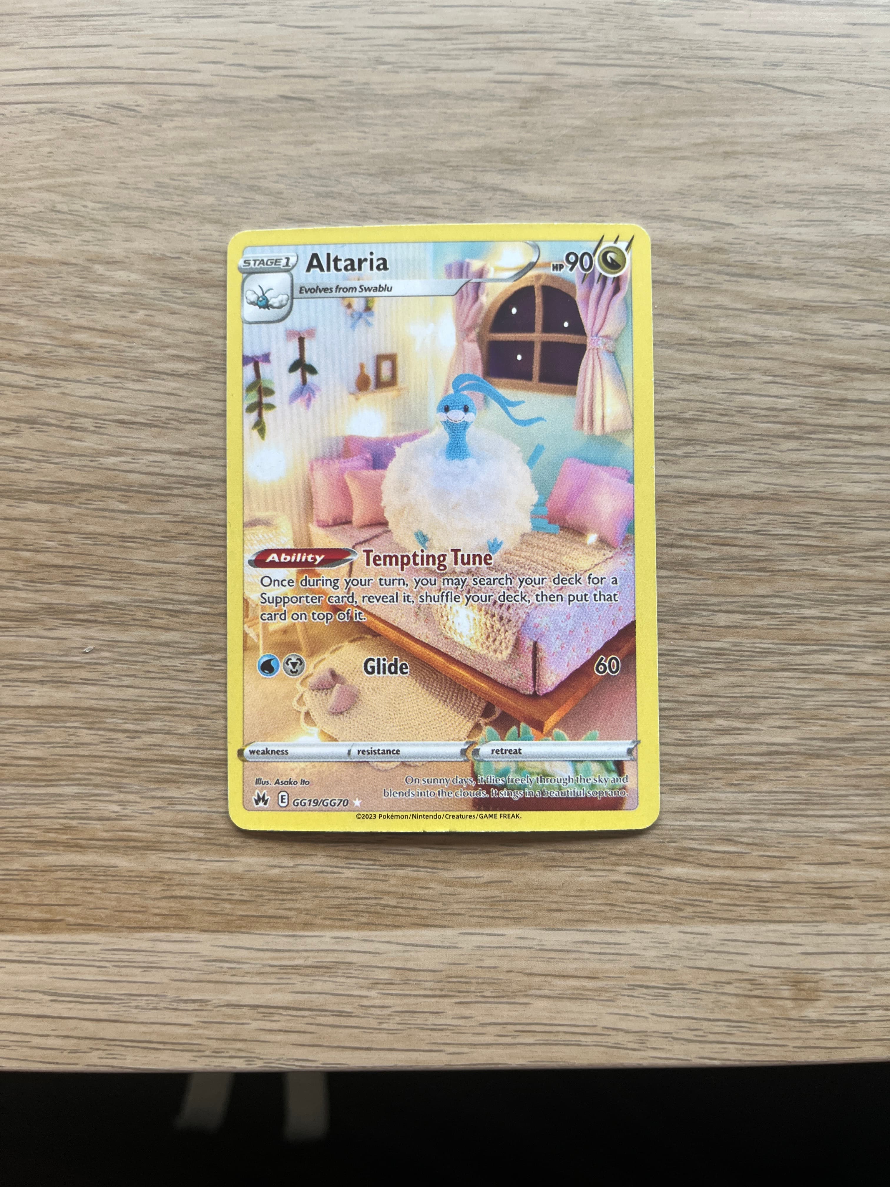 Altaria (GG19/GG70) Pokémon Trading Card - AI says Real - Image 1