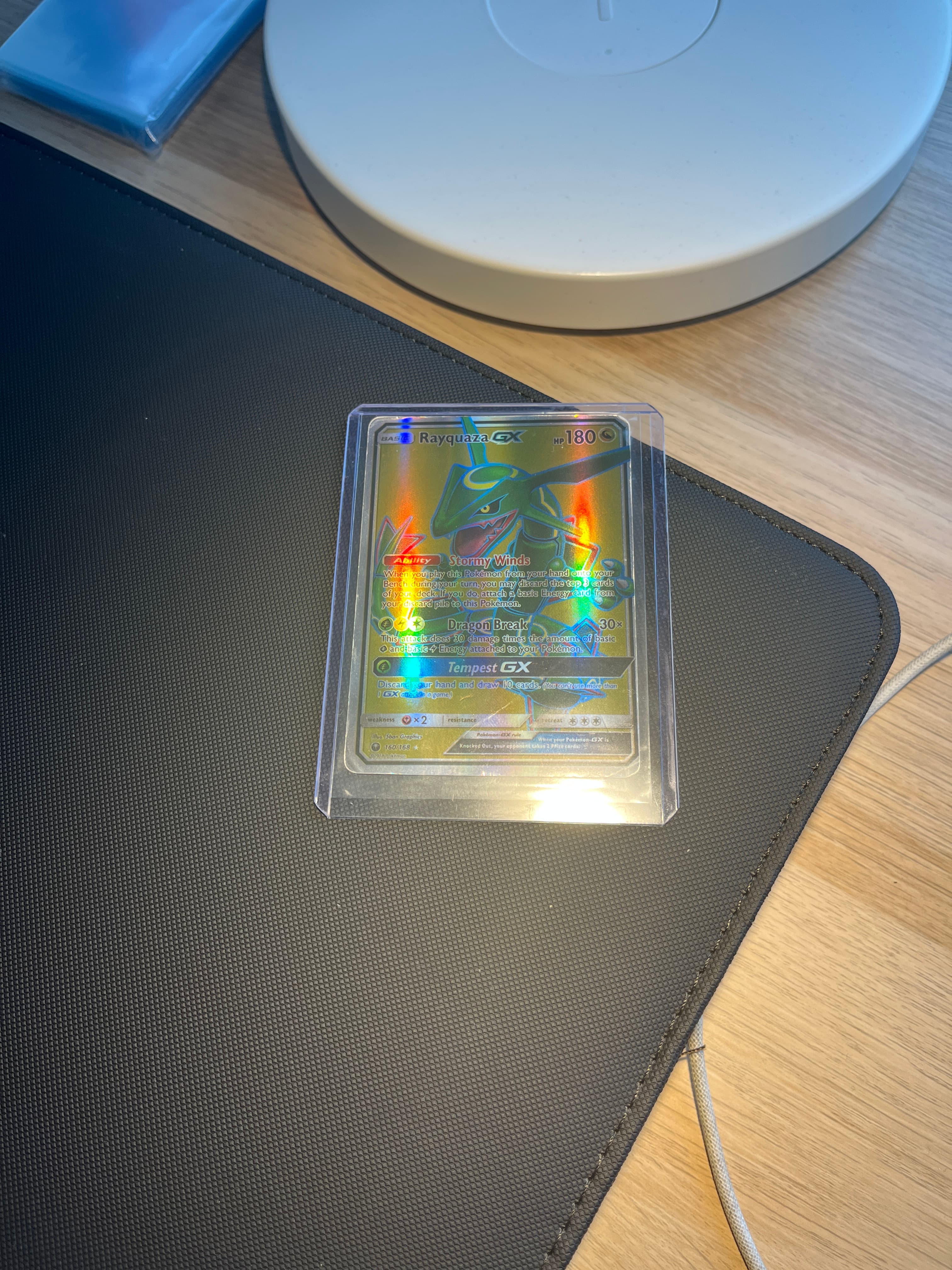 Pokémon TCG Rayquaza GX Full Art Gold Secret Rare (160/168) - Celestial Storm - AI says Real - Image 1