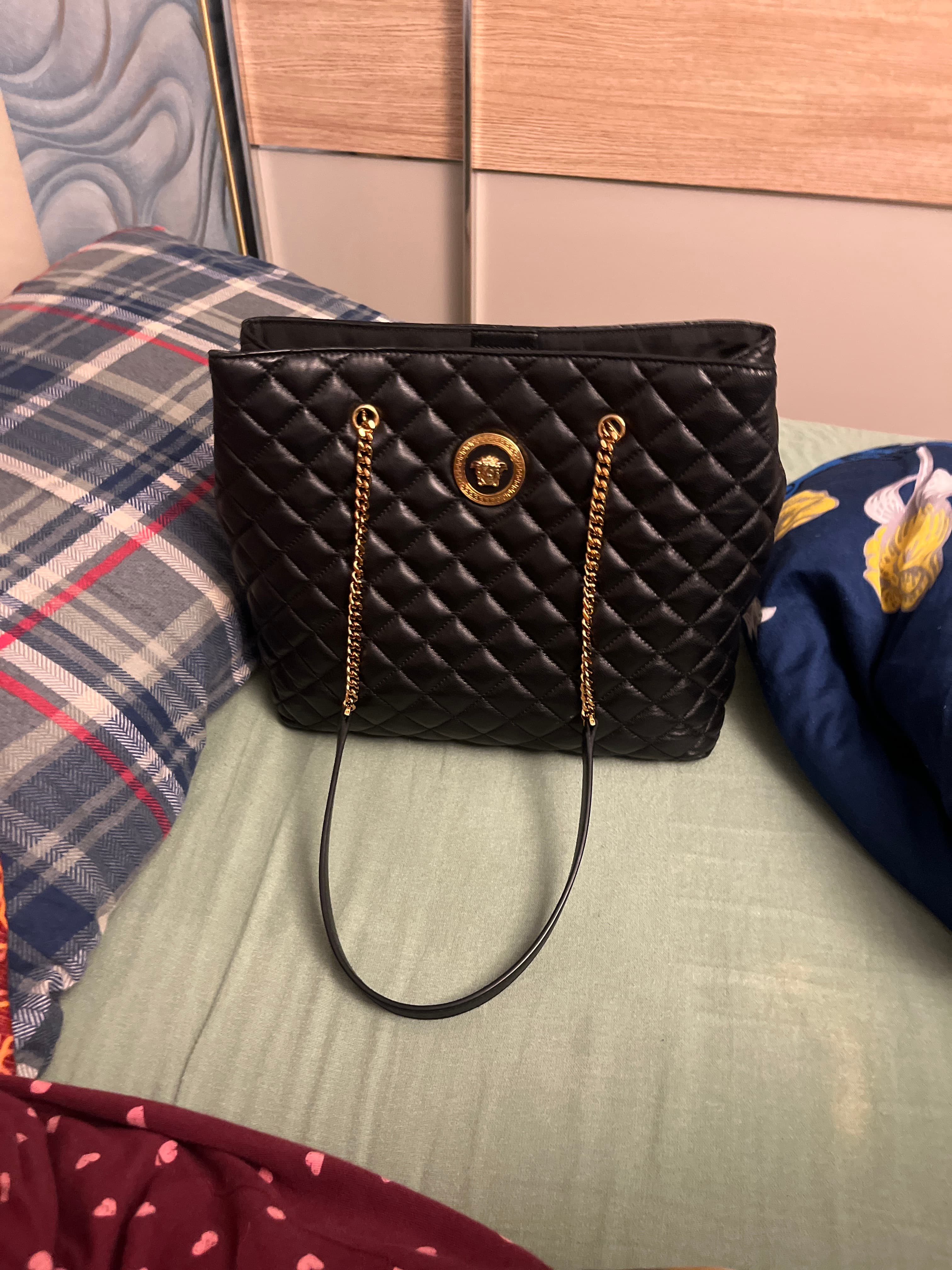 Versace Quilted Medusa Tote Bag - AI says Real - Image 1