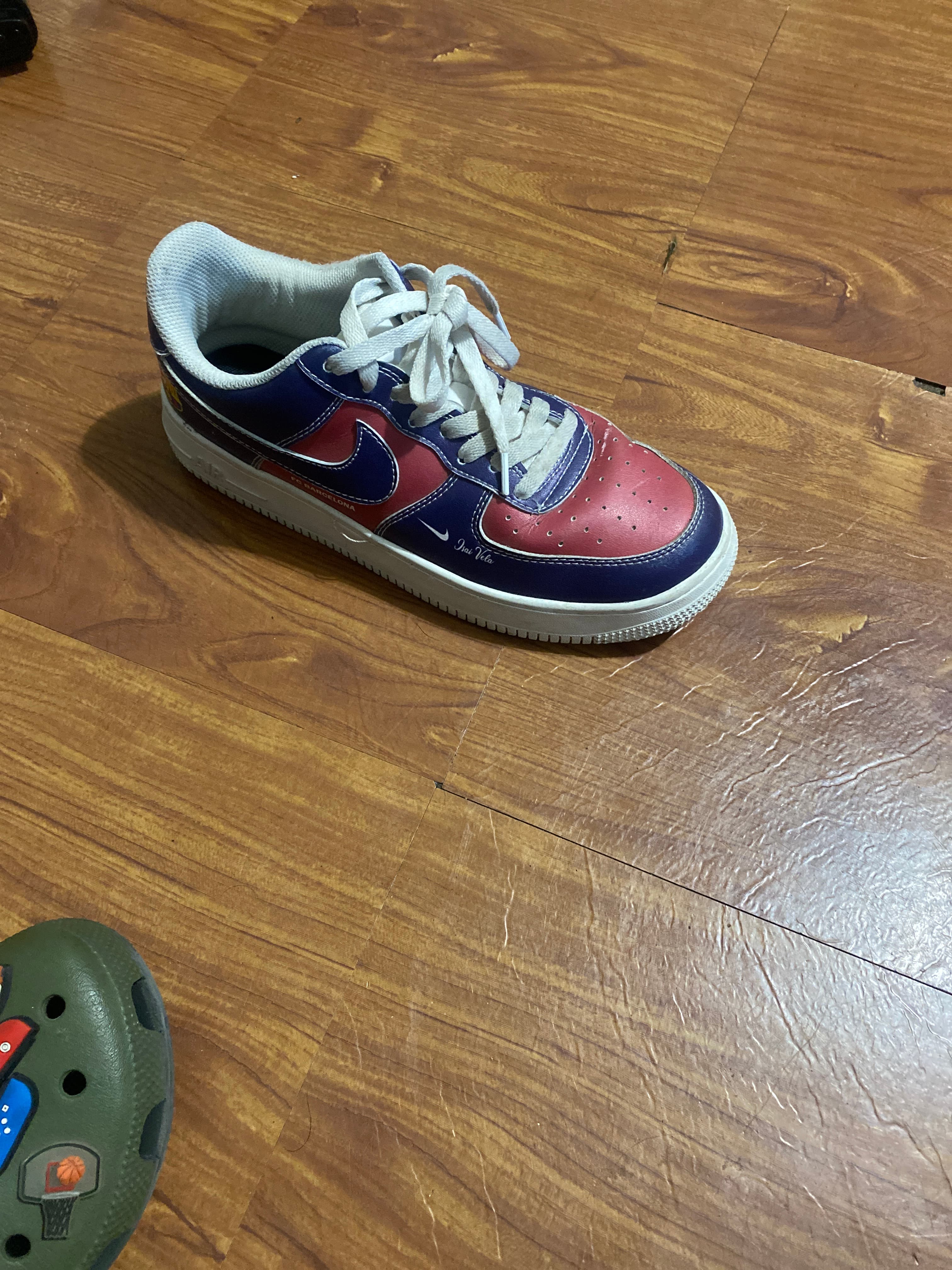 Nike Air Force 1 'FC Barcelona' custom/variant - AI says Fake - Image 1