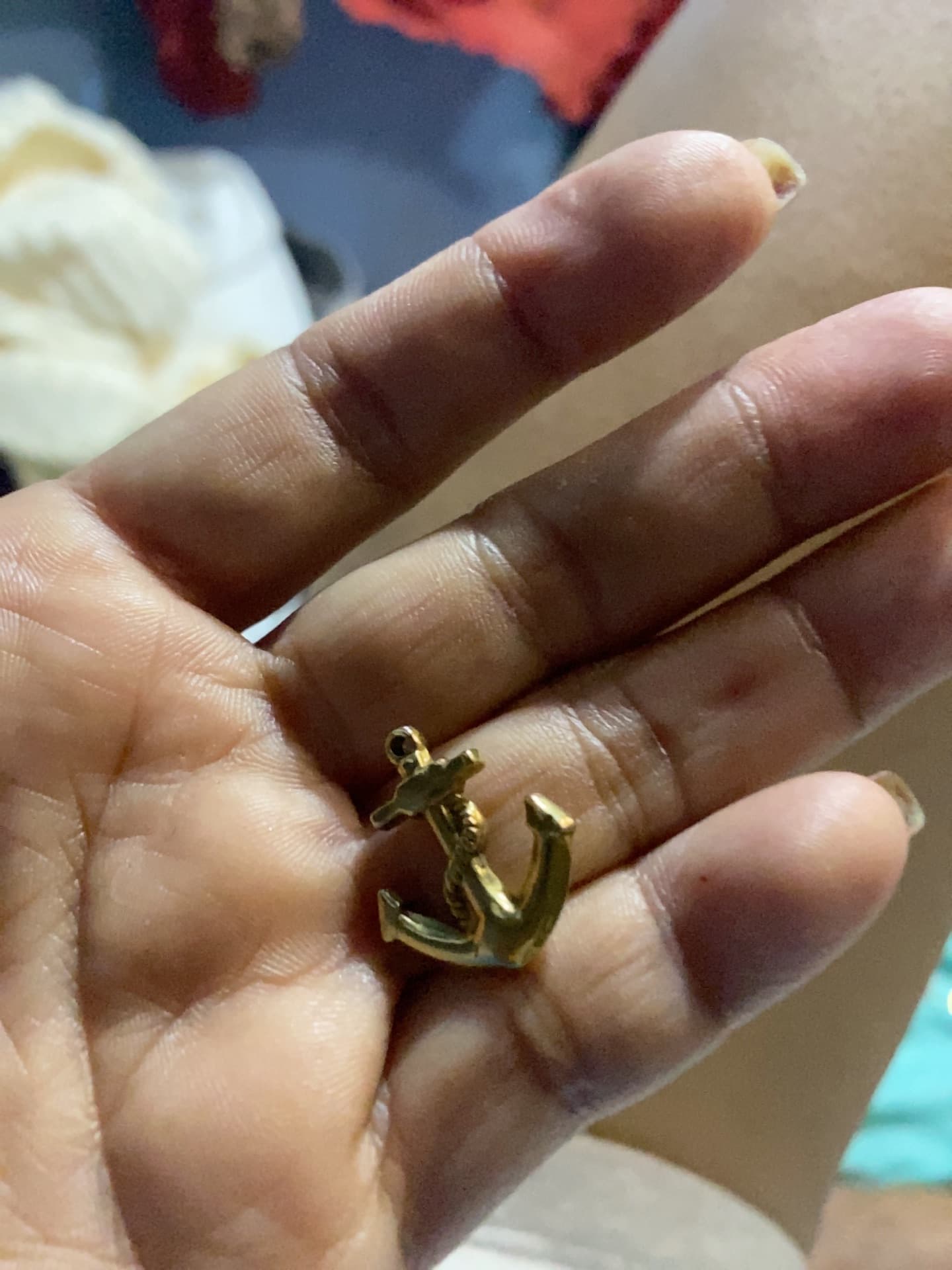 Gold-toned Anchor Charm/Pendant - AI says Real - Image 1