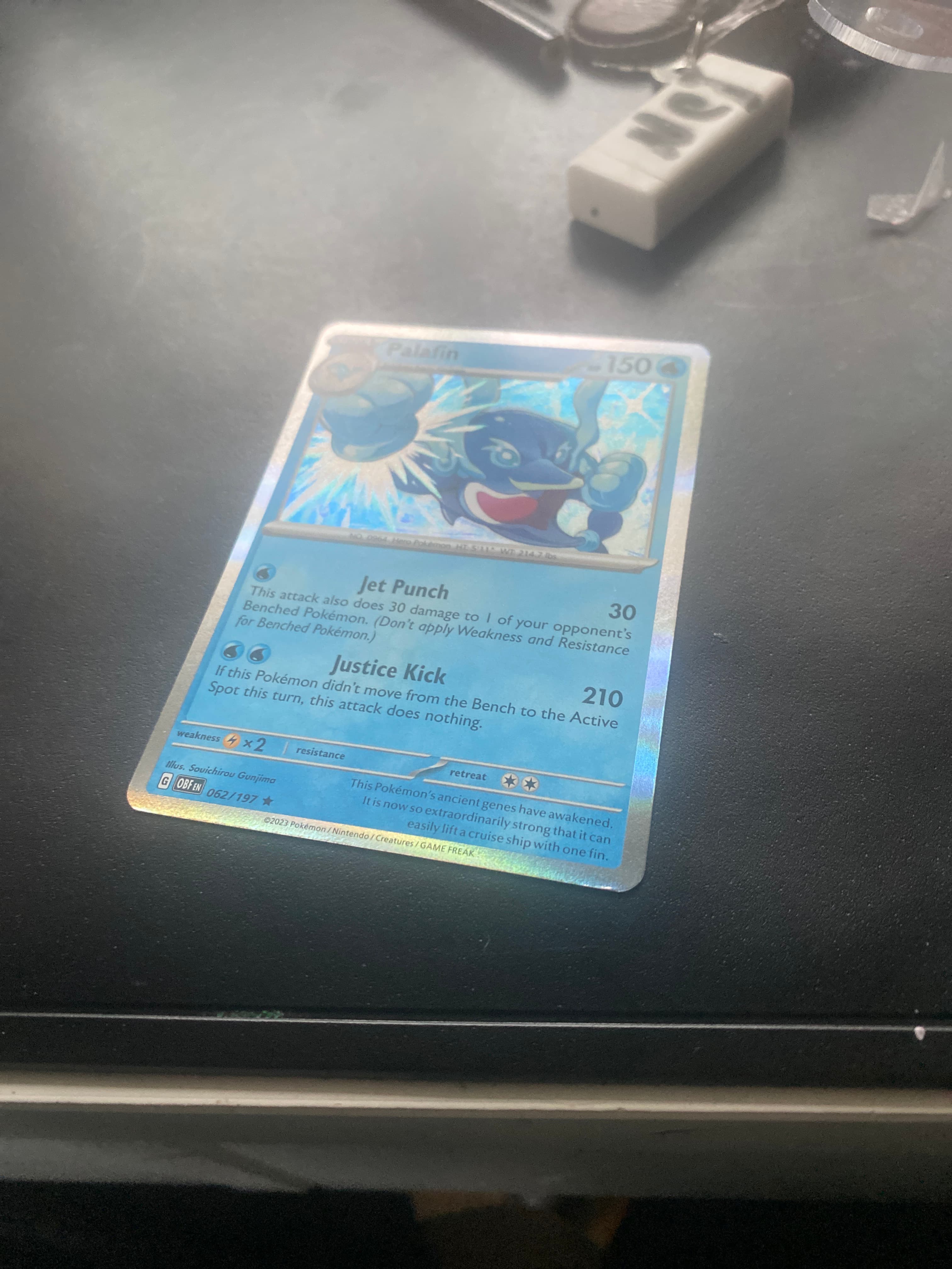 Palafin Pokémon Trading Card (Obsidian Flames 062/197) - AI says Real - Image 1