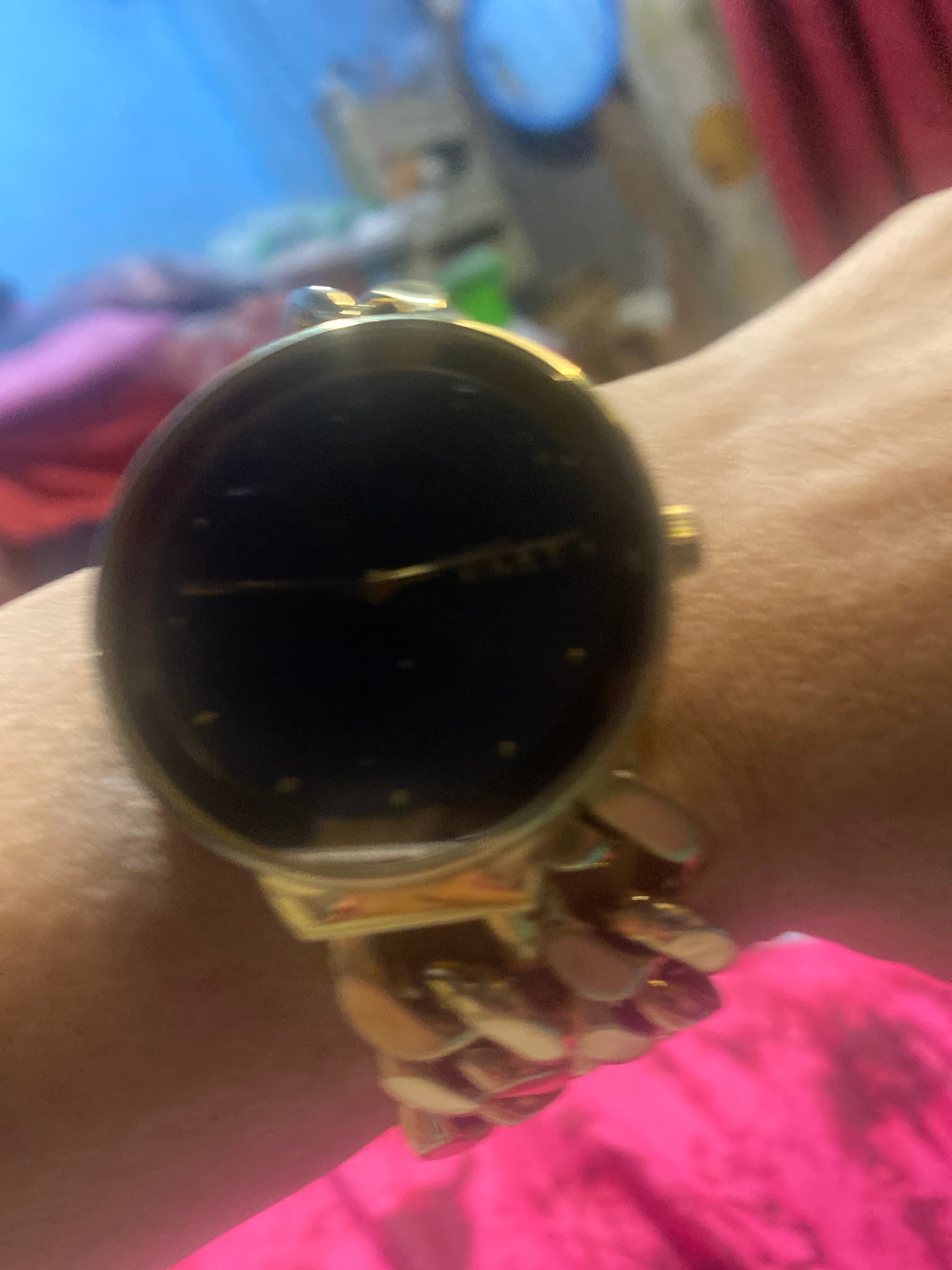 DKNY Women's Gold-Tone Chain Link Watch - AI says Real - Image 1