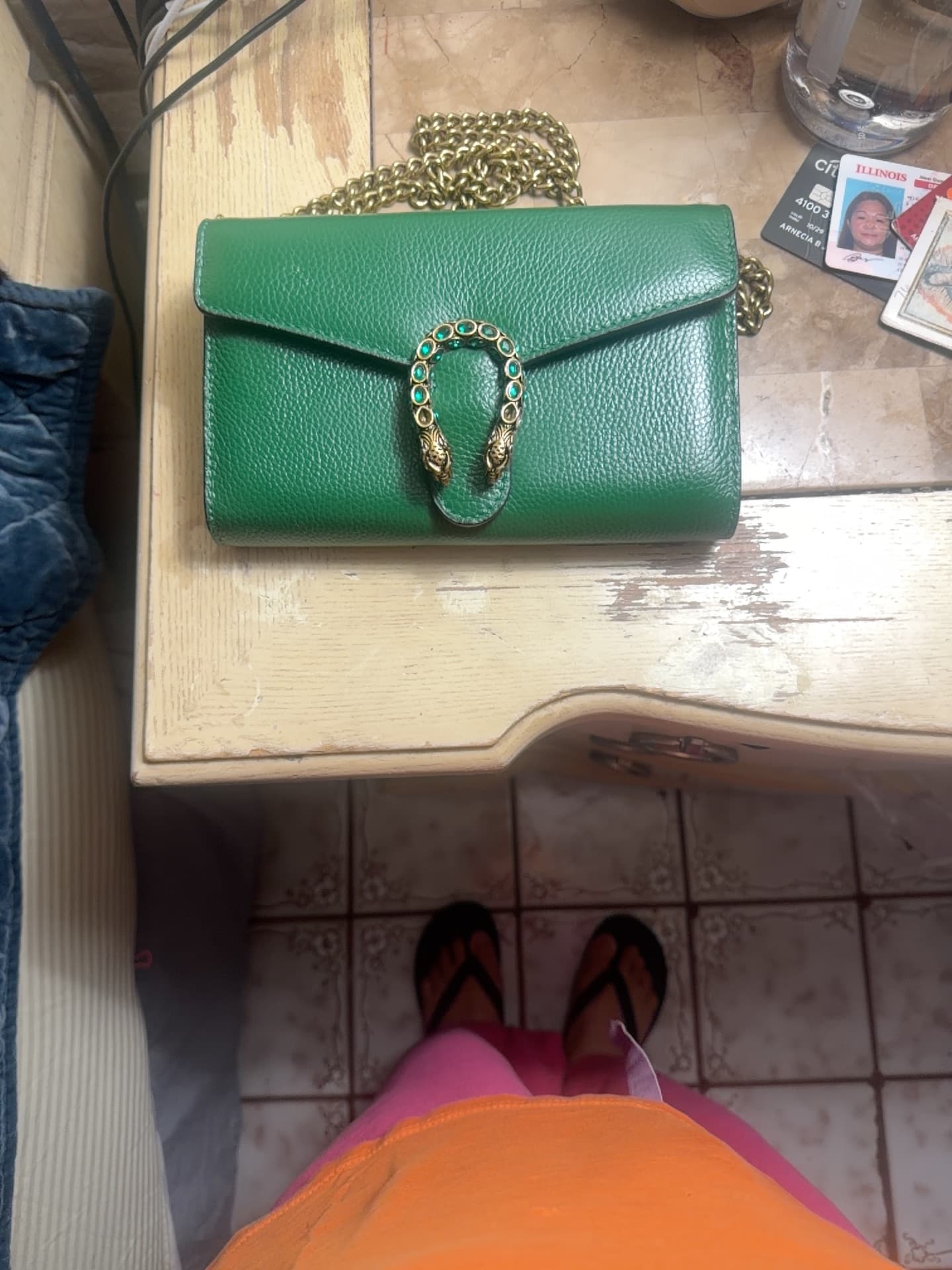 Gucci Dionysus Mini Chain Bag (Green Leather) - AI says Fake - Image 1