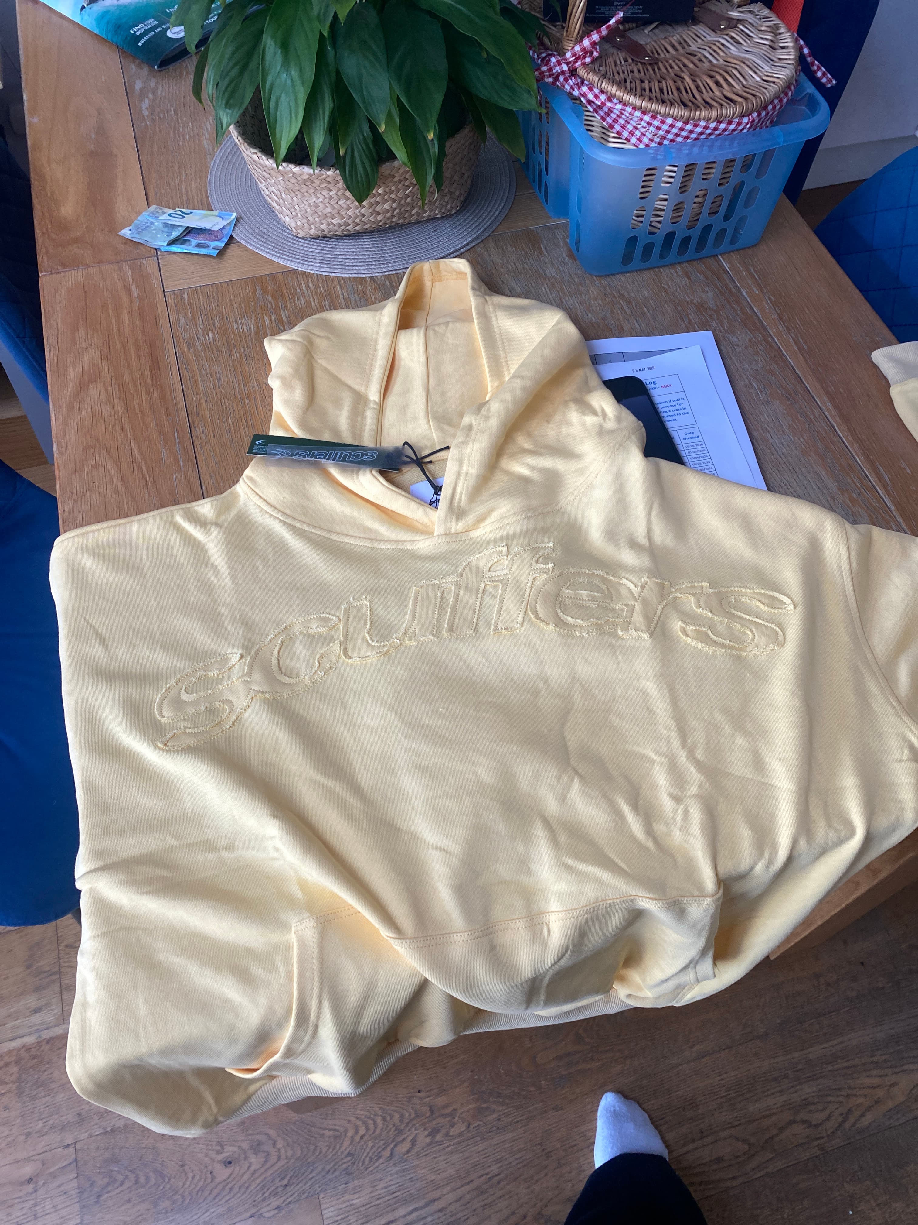Scuffers Raw Yellow Hoodie - AI says Real - Image 1