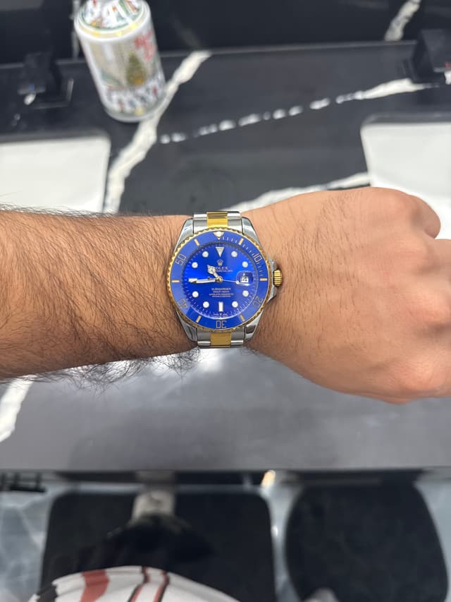 Rolex Submariner Date two-tone blue βBluesyβ style watch - AI says Fake