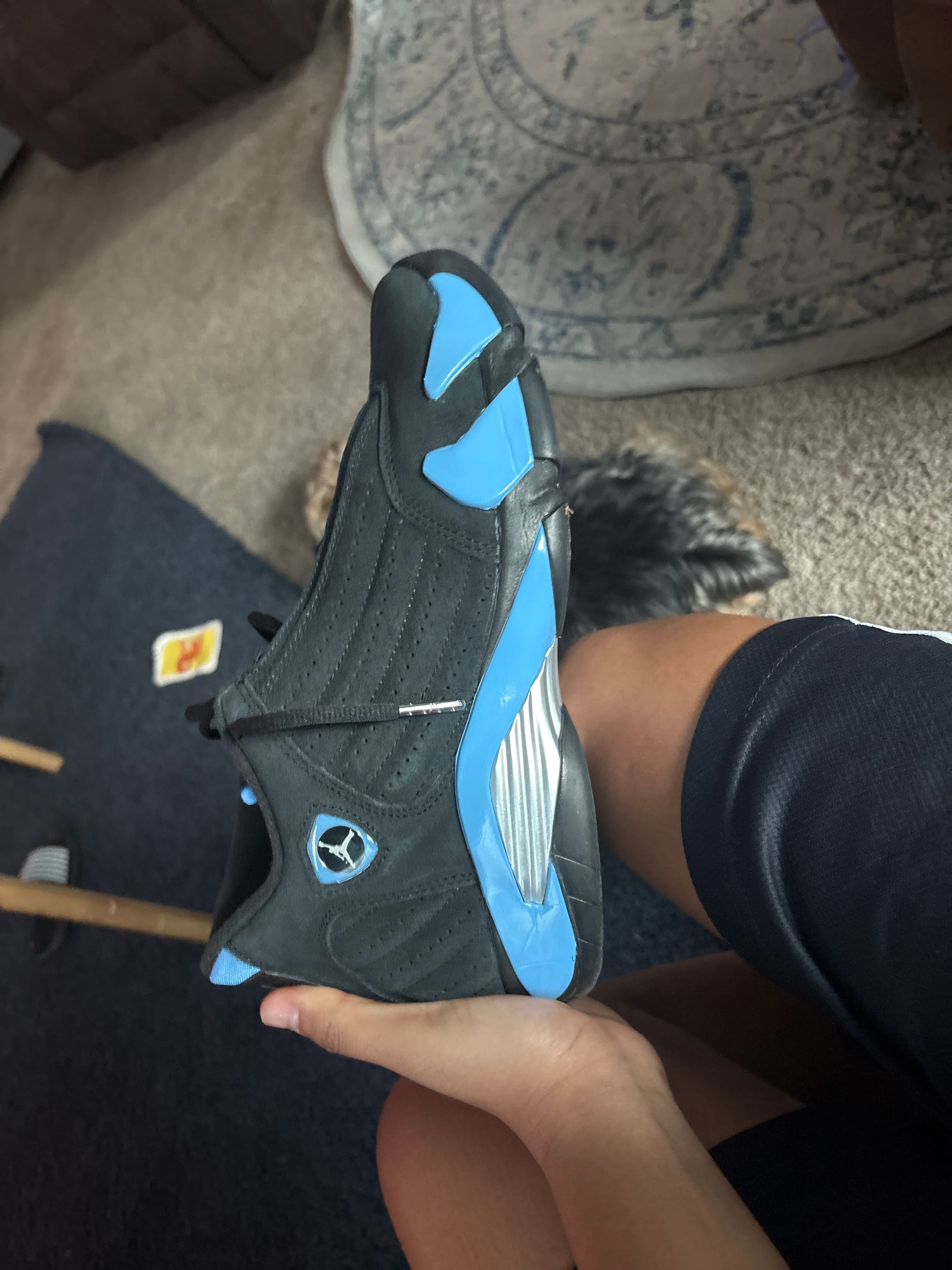Air Jordan 14 Retro 'University Blue' (Black/University Blue) - AI says Real - Image 1
