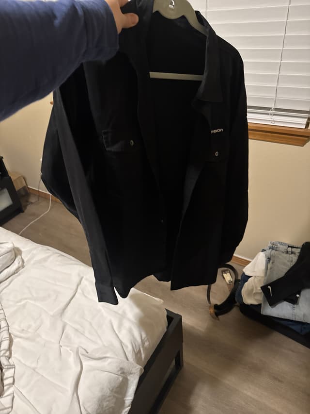 Givenchy black 'Return of the Drifter' graphic overshirt/jacket - AI says Fake