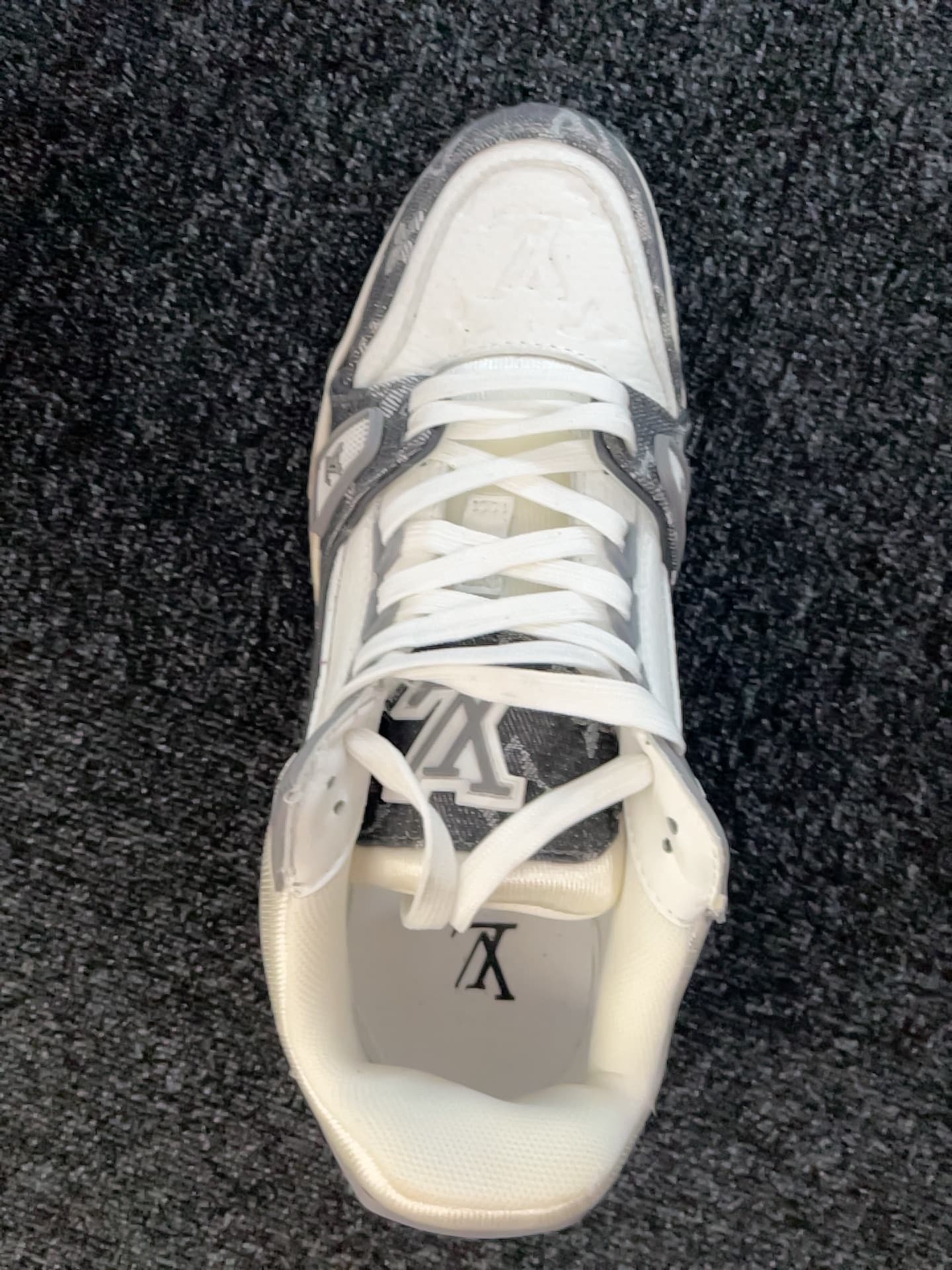 Louis Vuitton LV Trainer Sneaker (Denim Monogram) - AI says Fake - Image 1