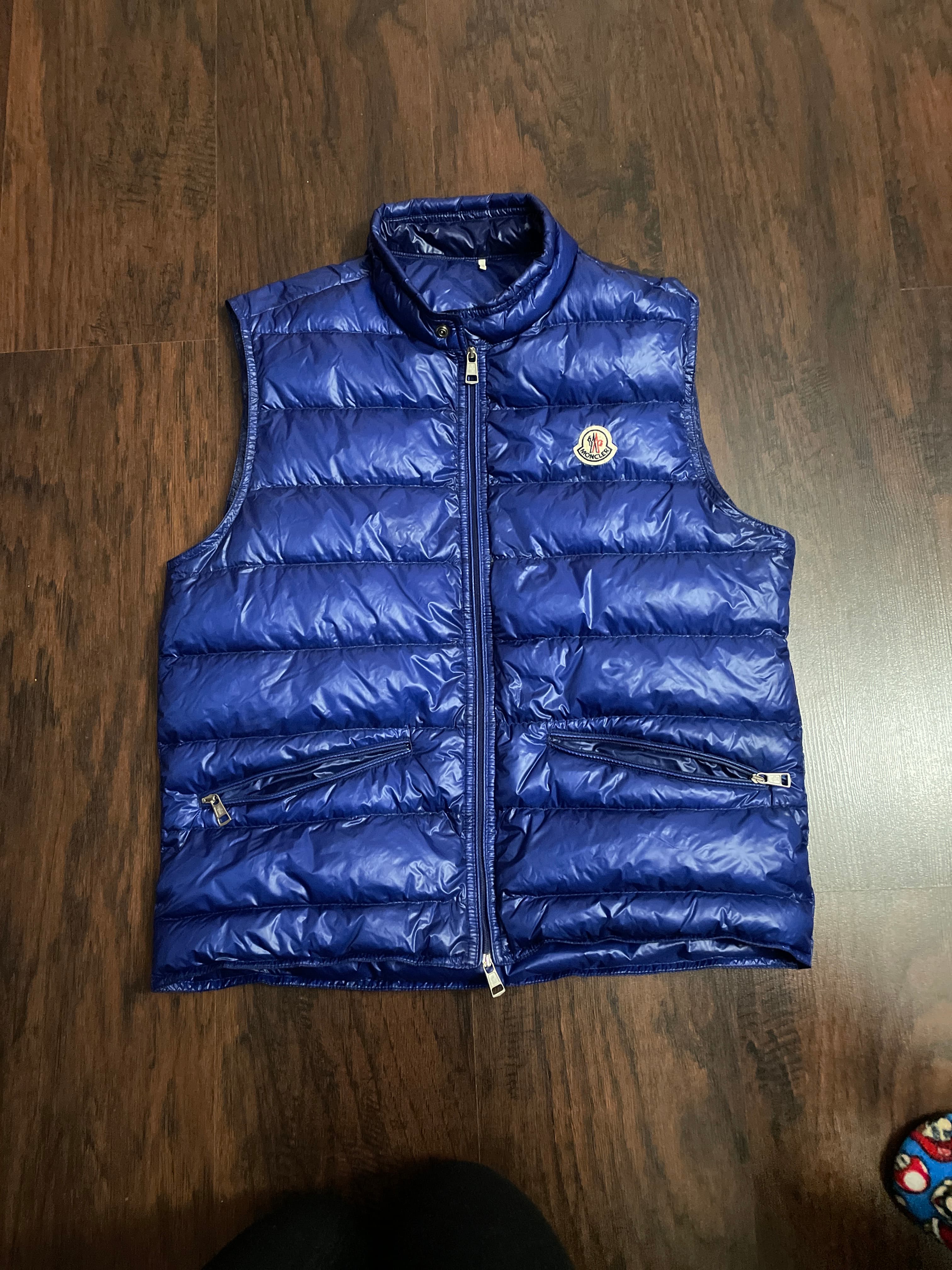 Moncler Blue Puffer Vest - AI says Fake - Image 1