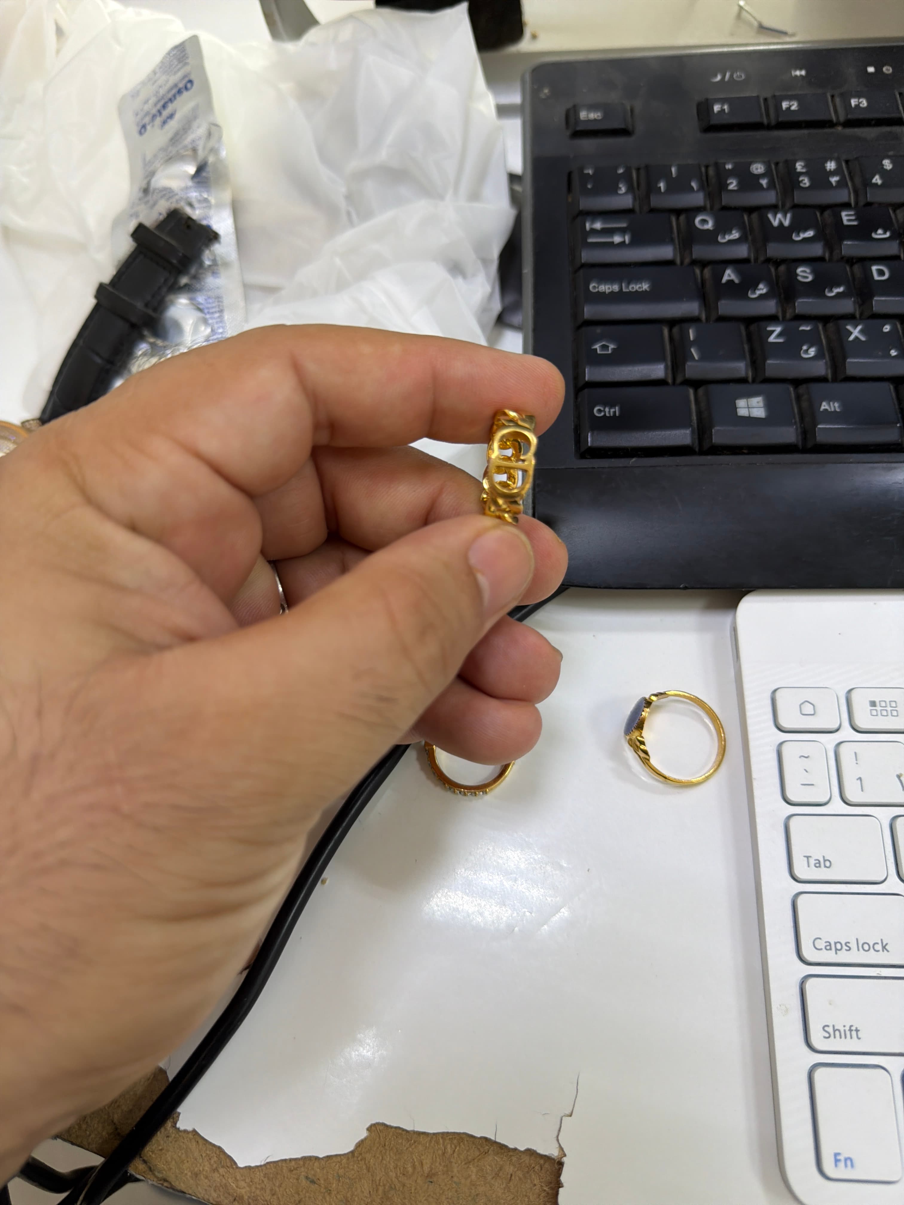 Dior CD logo ring - AI says Fake - Image 1