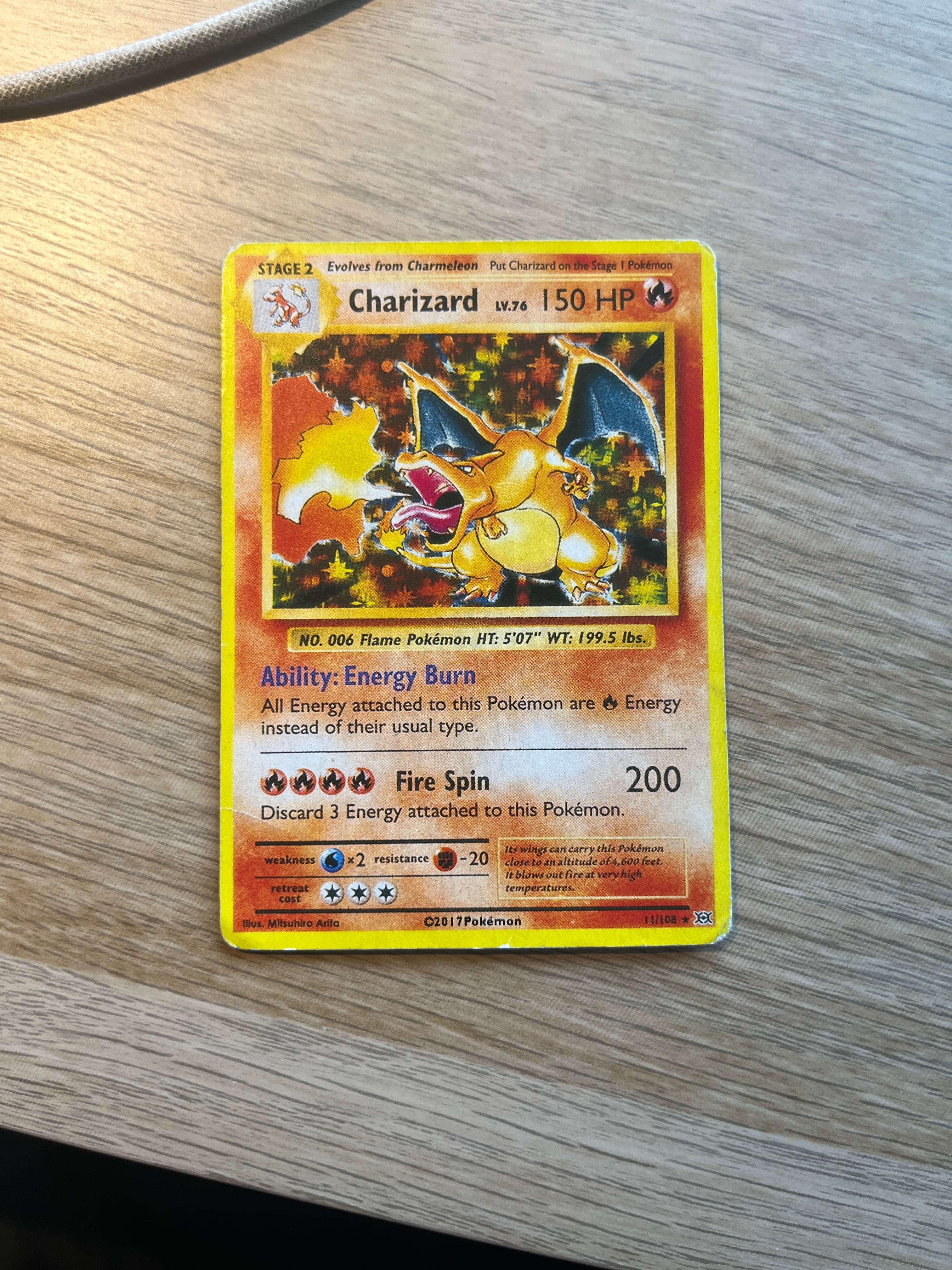 Charizard 11/108 (2016 Pokémon XY Evolutions) - AI says Fake - Image 1