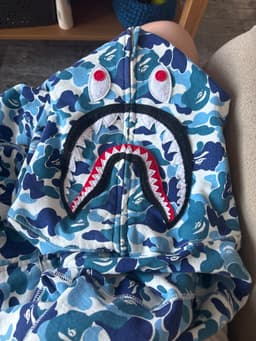 A Bathing Ape (BAPE) Shark Hoodie - AI says Real